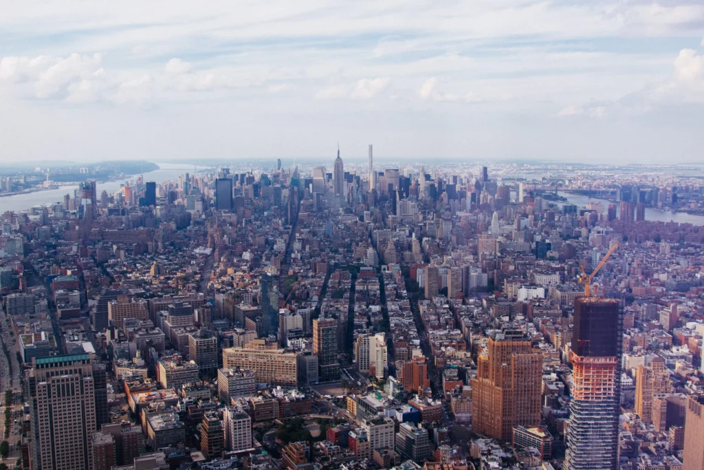 new york view from one world observatory