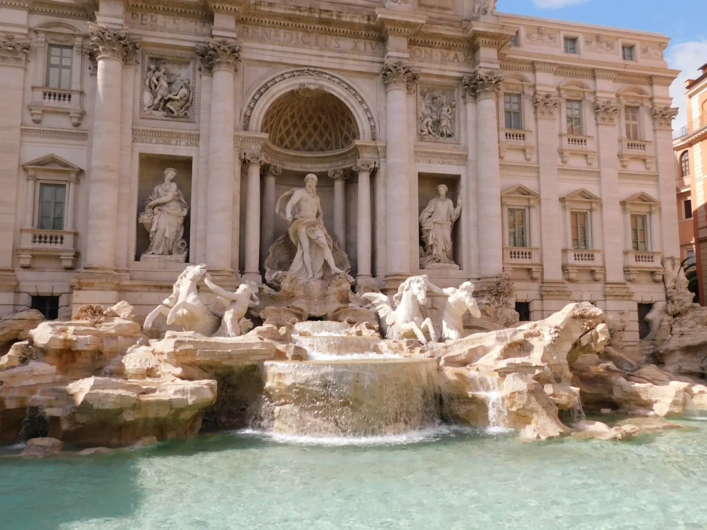 trevi fountain rome family